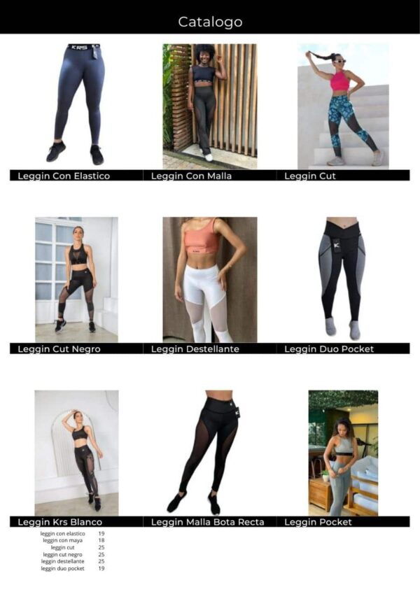 Kirios Ropa Deportiva Top,  Enterizos y Leggins con malla KR - Image 3